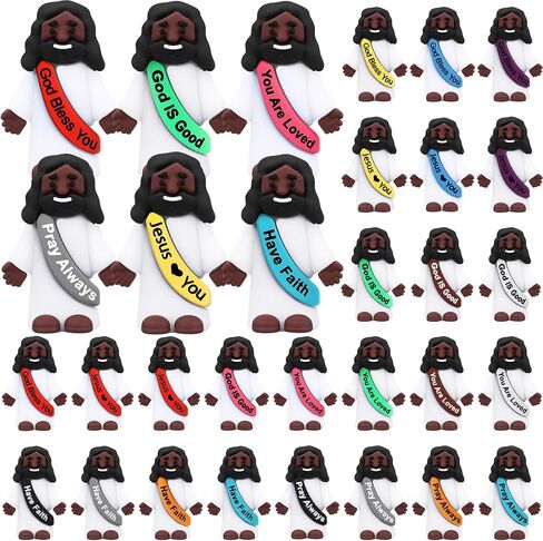 BEMEMO 25 PCS Little Black يسوع شخصيات التصميم الأصلي ألعاب مطاطية مصغرة للاختباء والبحث in Kuwait