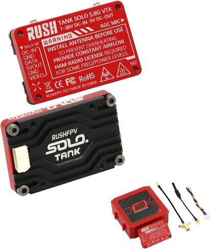 RUSHTank 5.8G VTX Video Transmitter 1.6W High Power Built Microphone Heat Dissipation Structure for RC FPV Long Range Fixed Wing Drone in Saudi Arabia
