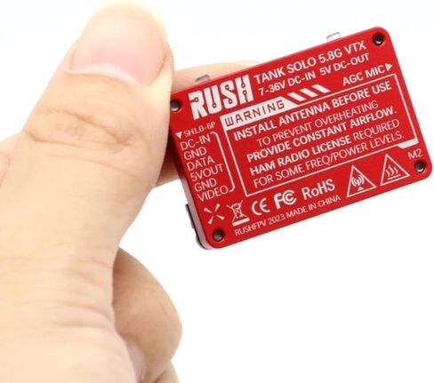 RUSHTank 5.8G VTX Video Transmitter 1.6W High Power Built Microphone Heat Dissipation Structure for RC FPV Long Range Fixed Wing Drone in Saudi Arabia
