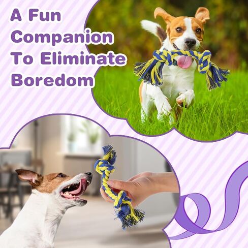 48 PCS Dog Toys Bulk But ropes Dental Cotton Puppy Toys Dog Puppy Buppy Toys 2 Knot Tug Of War Toy for Agrection Chewers Small and Medium Dogs (7.1 Inch) in Saudi Arabia