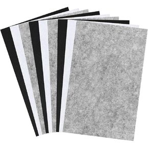 8"x12" Felt Sheets for Crafts, 9 PCS Thin Sewing Fabric Felt Sheets Black+White+Gray Felt Craft Sheets Stiff Felt Paper Non-Woven Felt Fabric Sheets for DIY Art Crafts Sewing Projects Making Supplies in Kuwait