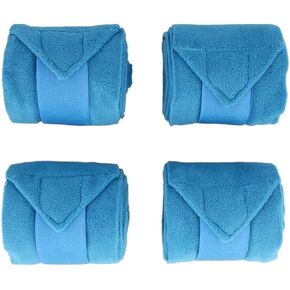 Teal Blue Horse Fleece Bungages/Polo Wraps/Wraps Fearsistrian Leacs مجموعة من 4 Tack Boots Boots Protection in Kuwait