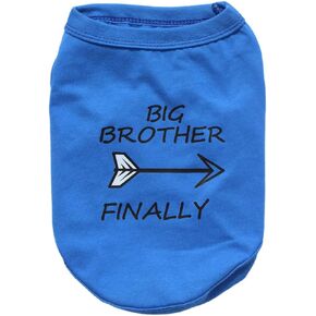 Breathable Summer Pet Clothes for Small Boy Dogs, Cotton Dog T Shirts for Puppies Cats Kittens, Big Brother Print Doggie Outfits for Chihuahua Teddy Yorkie in Kuwait