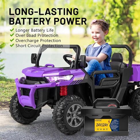 24V 7Ah /12Ah Lithium Battery, Replacement Battery for 24V UTVs Ride-On Toys & Cars, with 2A Fast Charger, Anderson Connector Compatible with Power Wheels Ride-On Vehicles (24V7Ah) in Saudi Arabia