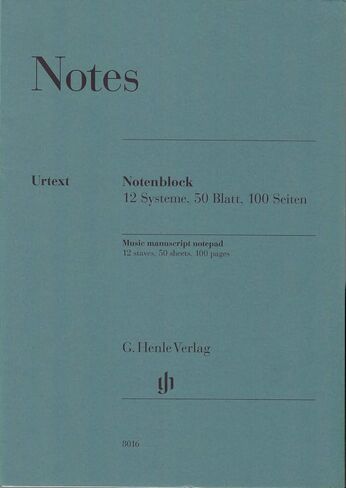 HENLE Music Manuscript Notepad 12 Staves, 50 Sheets (Multilingual Edition) in Saudi Arabia