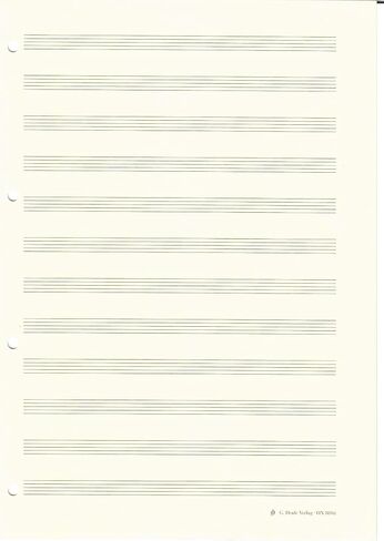 HENLE Music Manuscript Notepad 12 Staves, 50 Sheets (Multilingual Edition) in Saudi Arabia