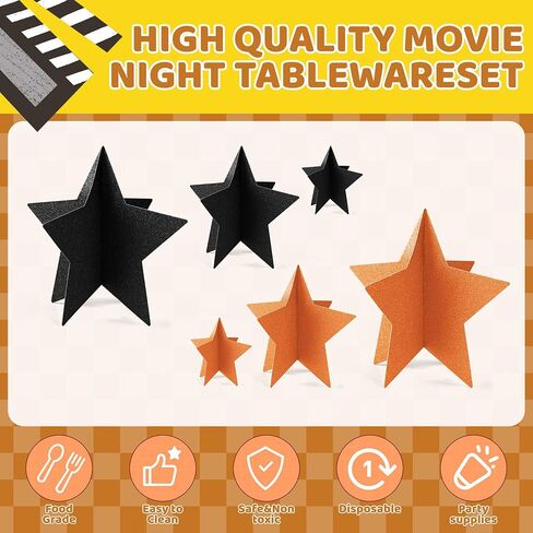 70 Pcs Red Star Centerpieces for Movie Night Party Decorations 3D 2025 Graduation Table Decor 3 Sizes 8" 5" 3" Red Carpet Film Show Theme Birthday Party Back to School Table Decor in Saudi Arabia