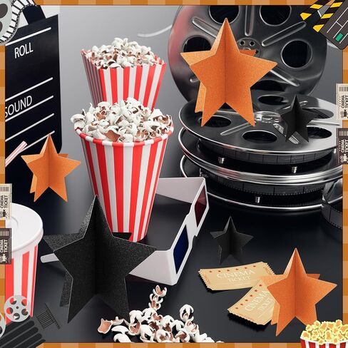 70 Pcs Red Star Centerpieces for Movie Night Party Decorations 3D 2025 Graduation Table Decor 3 Sizes 8" 5" 3" Red Carpet Film Show Theme Birthday Party Back to School Table Decor in Saudi Arabia