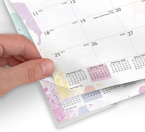 AT-A-Glance® Watercolors 2026 تقويم لوحة المكتب الشهري ، Compact ، 17 3/4 "× 11" in Saudi Arabia