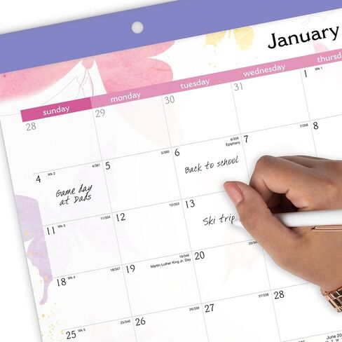AT-A-Glance® Watercolors 2026 تقويم لوحة المكتب الشهري ، Compact ، 17 3/4 "× 11" in Saudi Arabia