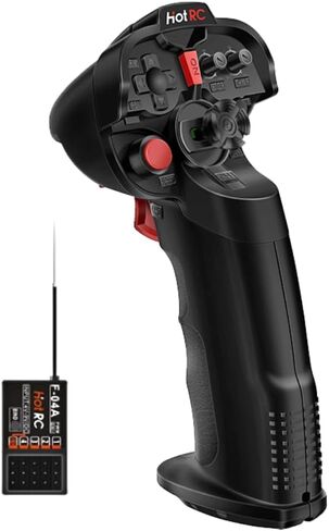 GLOBACT HOTRC DS-4A 4CH 2.4G RC Radio Transmitter & F-04A Receiver 4 Channel Single Hand Remote Control for RC Car Boat Tank Robotic Lawnmower 2 Channel RC Airplane in Saudi Arabia
