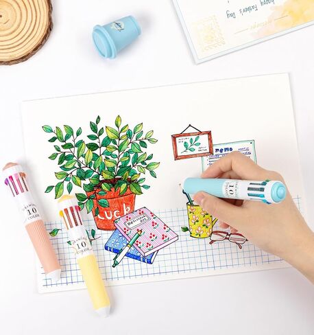 3 أقلام بارك متعددة الألوان ، قلم نقطة بلون 10 في 1 ، 28 لونًا ، وكتابة ناعمة 0.8 ملم ، وأقلام نقطة السحب لطلاب المدارس المكتبية للأطفال in Kuwait