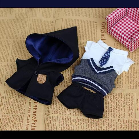Wizard Doll Cloths - مجموعة موحدة للأكاديمية السحرية التي تم تعيينها لأرقام قابلة للتحصيل 17 سم ، وملحقات أزياء دمية الدمية المصنوعة يدويًا (Pant Set Green) in Saudi Arabia