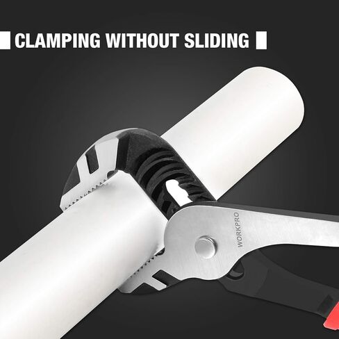 WORKPRO 2-Piece Groove Joint Pliers Set, 10 & 8 Inch Adjustable Water Pump Pliers, Straight Jaw Tongue and Groove Pliers in Kuwait