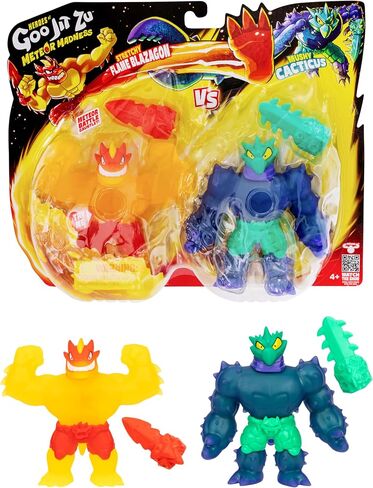 Heroes of Goo Jit Zu Meteor Madness Versus Pack, Flame Blazagon Versus Cacticus in The Ultimate Showdown, with Meteor Battle Gauntlet Weapons, Stretch Their Bodies 3 Times Their Size in Saudi Arabia