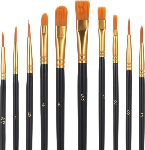 10Pcs Food Paint Brush, Food Safe Cake Decorating Brushes for Dusting Edible Glitter Edible Color for Cake Cookie Decoration in Saudi Arabia