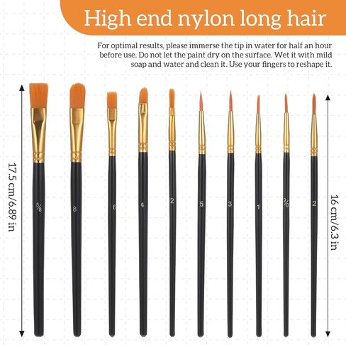 10Pcs Food Paint Brush, Food Safe Cake Decorating Brushes for Dusting Edible Glitter Edible Color for Cake Cookie Decoration in Saudi Arabia