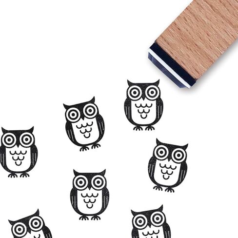 Cute Owl Rubber Stamp, 3/5 Inch Small Mini Stamp for Scrapbooking Card Making Planner in Saudi Arabia