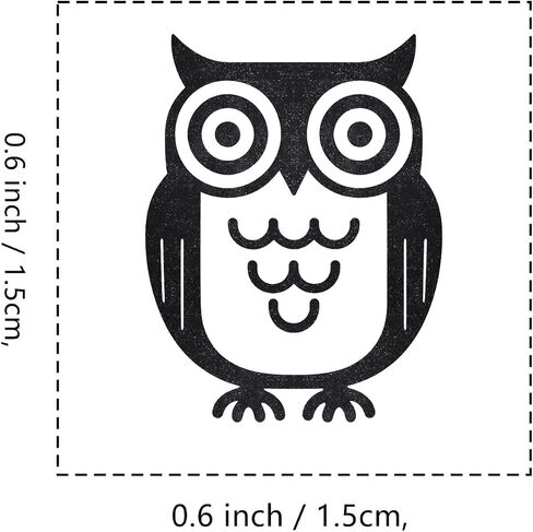 Cute Owl Rubber Stamp, 3/5 Inch Small Mini Stamp for Scrapbooking Card Making Planner in Saudi Arabia
