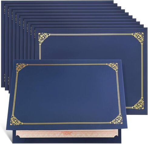 Lurrose 30pcs Certificate Holders: Diploma Holder - Diploma Cover with Gold Foil Border for Letter Size 8.5x11 Cardstock Document Papers in Saudi Arabia