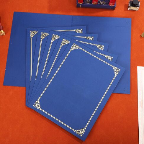 Lurrose 30pcs Certificate Holders: Diploma Holder - Diploma Cover with Gold Foil Border for Letter Size 8.5x11 Cardstock Document Papers in Saudi Arabia