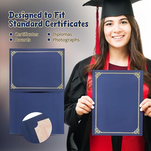 Lurrose 30pcs Certificate Holders: Diploma Holder - Diploma Cover with Gold Foil Border for Letter Size 8.5x11 Cardstock Document Papers in Saudi Arabia