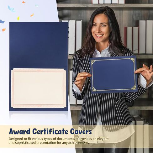 Lurrose 30pcs Certificate Holders: Diploma Holder - Diploma Cover with Gold Foil Border for Letter Size 8.5x11 Cardstock Document Papers in Saudi Arabia