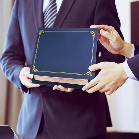 Lurrose 30pcs Certificate Holders: Diploma Holder - Diploma Cover with Gold Foil Border for Letter Size 8.5x11 Cardstock Document Papers in Saudi Arabia