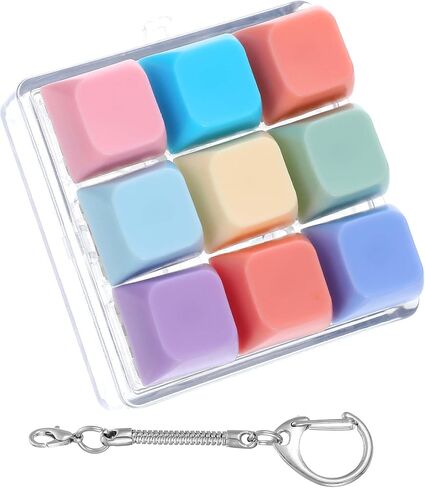 Keyboard Fidget Toy, Fidget Clicker Keyboard Keychain Decompression Toys, Dual Sound Keyboard Fidget Toy, Quiet & Loud Fidget Keyboard for Stress Relief, Button Fidget Gifts for Pass Time in Saudi Arabia