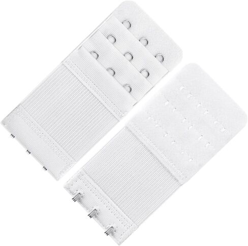 4 Packs Women's Bra Extender 3 Hooks Stretchy Bra Strap Extension Soft and Comfortable Lady's Bra Extender Band (Black/Skin Color/White/Apricot) in Kuwait