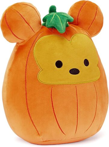 Disney Store Official Mickey Mouse Pumpkin Squishmallows Plush - 11 Inch Disney Halloween Stuffed Animal with Embroidered Features, Detailed Plush Sculpting and Soft Squishy Fill in Saudi Arabia