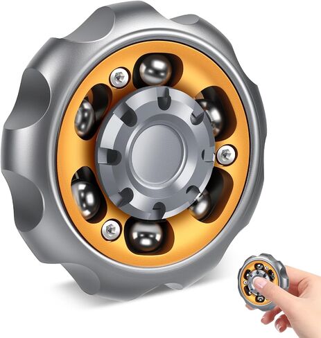 Metal Precision Fidget Spinner - Anxiety Rotator & Restless Fidget Toy, Stress-Relief Tool for Adults & Kids (Grey) in Kuwait