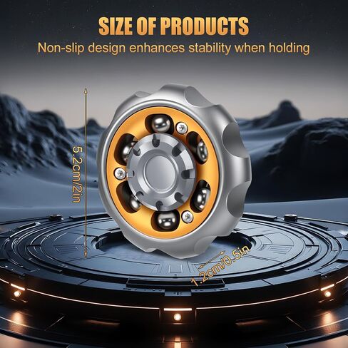 Metal Precision Fidget Spinner - Anxiety Rotator & Restless Fidget Toy, Stress-Relief Tool for Adults & Kids (Grey) in Kuwait