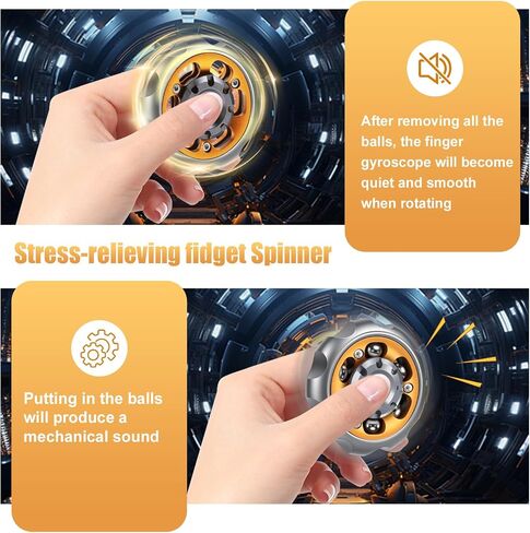 Metal Precision Fidget Spinner - Anxiety Rotator & Restless Fidget Toy, Stress-Relief Tool for Adults & Kids (Grey) in Kuwait