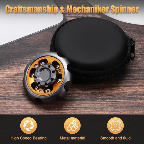 Metal Precision Fidget Spinner - Anxiety Rotator & Restless Fidget Toy, Stress-Relief Tool for Adults & Kids (Grey) in Kuwait