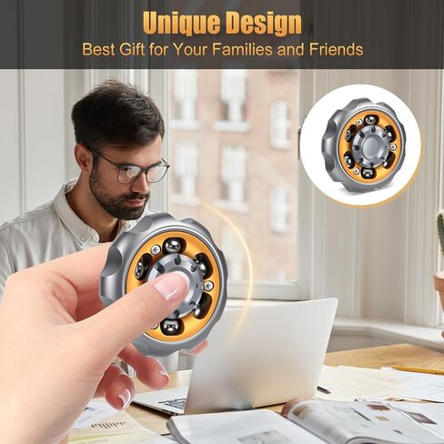 Metal Precision Fidget Spinner - Anxiety Rotator & Restless Fidget Toy, Stress-Relief Tool for Adults & Kids (Grey) in Kuwait