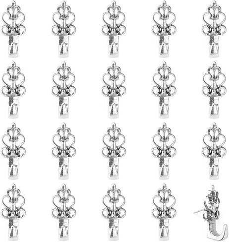 شماعات دبوس دفع ， 20 pcs zinc alloy pin hooks صورة معلقة الأظافر لمكتب المنزل النسيج الحائط الخشبي (البرونز) in Kuwait