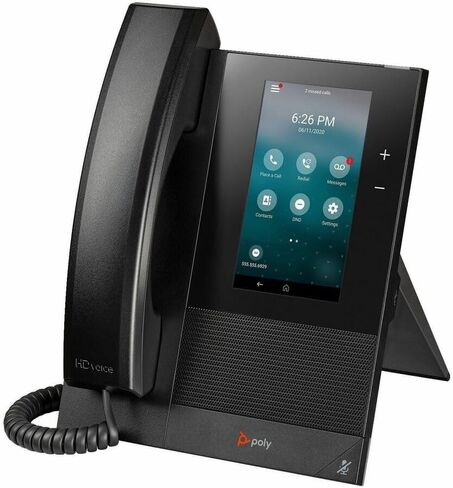 Poly CCX 400 IP Phone - Corded - Corded - Wall Mountable ، سطح مكتب - أسود - 24 × خط إجمالي - VoIP - 2 X Network (RJ -45) - POE Ports in Saudi Arabia