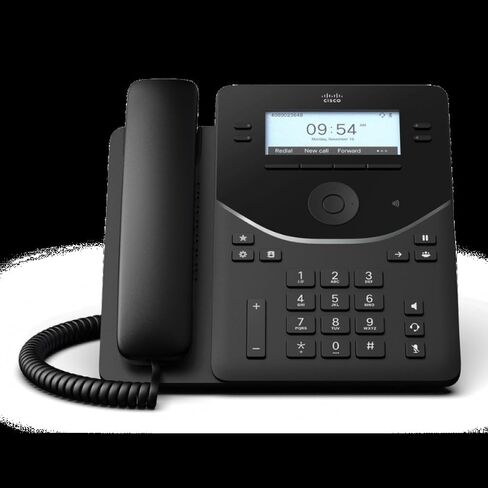 Cisco 9841 IP Phone - Corded - Desktop - Carbon Black - 4 x Total Line - VoIP - 3.5" LCD - 2 x Network (RJ-45) - PoE Ports (Renewed) in Saudi Arabia