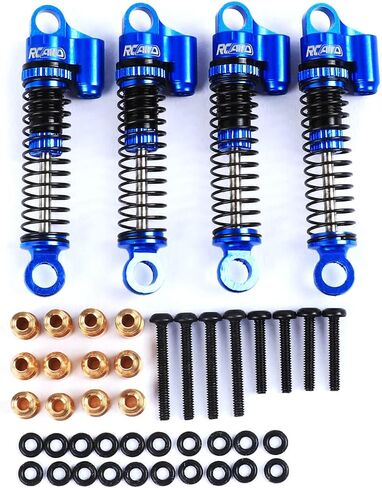 RCAWD 38mm Alloy Front Rear Shocks Oil Type for 1/18 CR18P EVO Rock Van Trail Hunter Series Upgrades Part Blue in Saudi Arabia