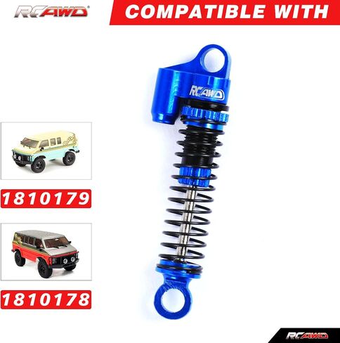 RCAWD 38mm Alloy Front Rear Shocks Oil Type for 1/18 CR18P EVO Rock Van Trail Hunter Series Upgrades Part Blue in Saudi Arabia