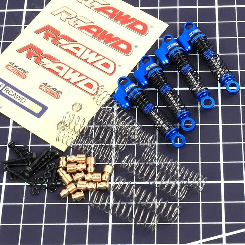 RCAWD 38mm Alloy Front Rear Shocks Oil Type for 1/18 CR18P EVO Rock Van Trail Hunter Series Upgrades Part Blue in Saudi Arabia