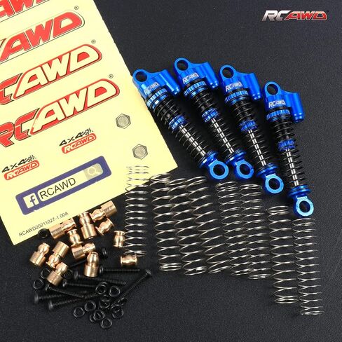 RCAWD 38mm Alloy Front Rear Shocks Oil Type for 1/18 CR18P EVO Rock Van Trail Hunter Series Upgrades Part Blue in Saudi Arabia