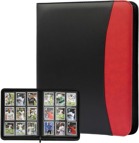 Card Binder 9 Pocket ، حامل بطاقة مزدوج على الوجهين لـ 540 بطاقة ، ومجلات بطاقات التداول المقاومة للماء لـ MTG ، و TCG ، وبطاقات اللعبة وبطاقات الرياضة (أحمر) in Saudi Arabia