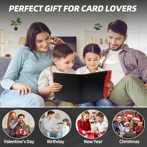 Card Binder 9 Pocket ، حامل بطاقة مزدوج على الوجهين لـ 540 بطاقة ، ومجلات بطاقات التداول المقاومة للماء لـ MTG ، و TCG ، وبطاقات اللعبة وبطاقات الرياضة (أحمر) in Saudi Arabia