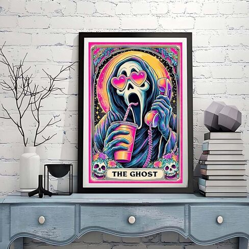 Halloween Ghost Diamond Art Painting Kits for Adults Beginner The Ghost Diamond Art On Canvas,DIY 5D Full Round Drills Skull Painting with Diamonds Gem Art Crafts for Home Decor 12x16 in in Saudi Arabia