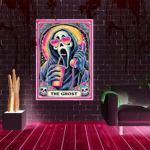 Halloween Ghost Diamond Art Painting Kits for Adults Beginner The Ghost Diamond Art On Canvas,DIY 5D Full Round Drills Skull Painting with Diamonds Gem Art Crafts for Home Decor 12x16 in in Saudi Arabia