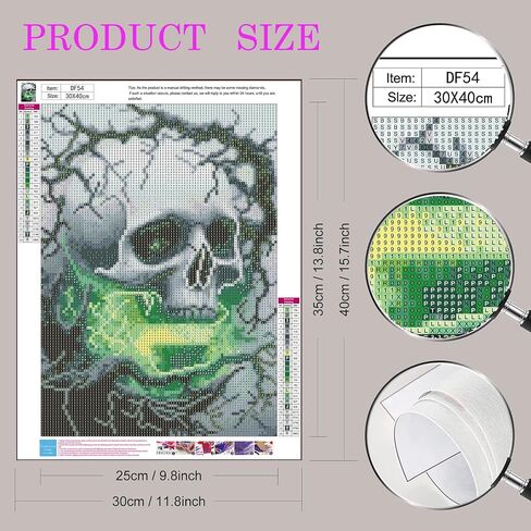 Magic Castle and Magic Hat 5D Diamond Art Kits for Adults Beginners - Full Drill Round Rhinestone DIY Gem Art Crafts Paintings, Diamond Painting Kits for Home Wall Decor and Gift 12x16Inch in Saudi Arabia