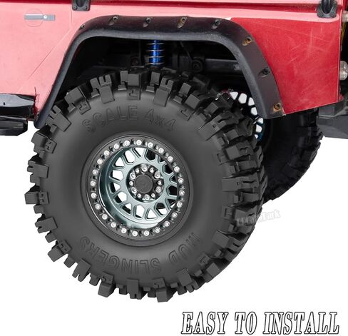 إطارات الألومنيوم 2.2 عجلات لـ 1/10 SCX10 SCX10 II SCX10 III SCX10 PRO TRX6 GEN7/8 D90 VS4-10 MST CFX RC CRAWLER CAR ، in Kuwait