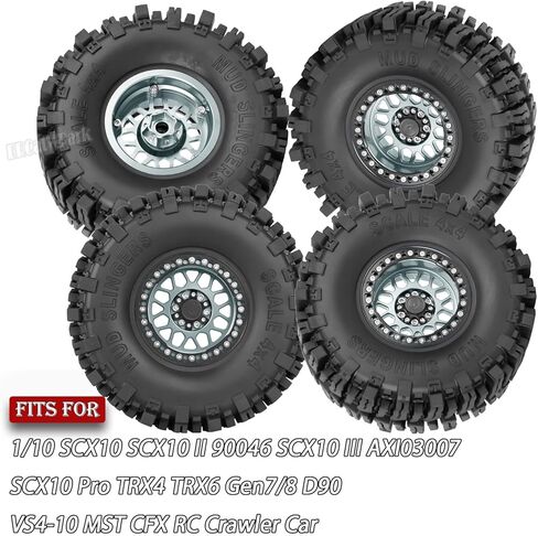 إطارات الألومنيوم 2.2 عجلات لـ 1/10 SCX10 SCX10 II SCX10 III SCX10 PRO TRX6 GEN7/8 D90 VS4-10 MST CFX RC CRAWLER CAR ، in Kuwait